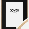 Ramme Galant Eg 35x50 cm - Passepartout Sort 25x35 cm