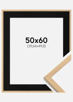 Ramme Galant Eg 50x60 cm - Passepartout Sort 16x20 inches