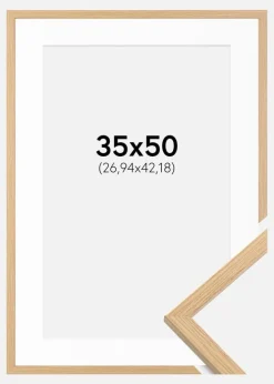 Ramme Galant Eg 35x50 cm - Passepartout Hvid 11x17 inches