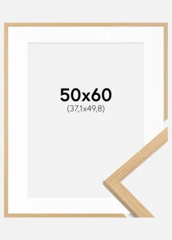 Ramme Galant Eg 50x60 cm - Passepartout Hvid 15x20 inches