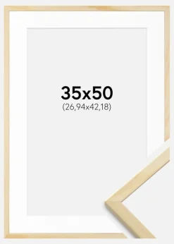 Ramme Galant Fyr 35x50 cm - Passepartout Hvid 11x17 inches