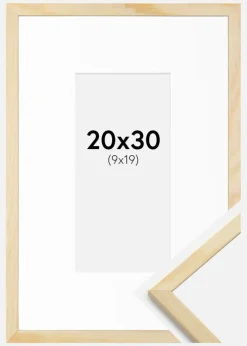 Ramme Galant Fyr 20x30 cm - Passepartout Hvid 10x20 cm