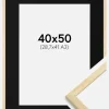 Ramme Galant Fyr 40x50 cm - Passepartout Sort 29,7x42 cm (A3)