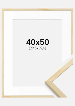 Ramme Galant Fyr 40x50 cm - Passepartout Hvid 12x16 inches