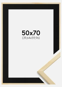 Ramme Galant Fyr 50x70 cm - Passepartout Sort 16x24 inches