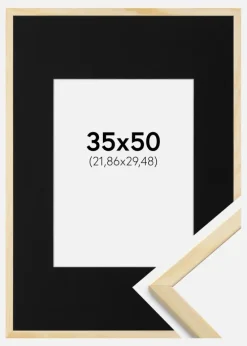 Ramme Galant Fyr 35x50 cm - Passepartout Sort 9x12 inches