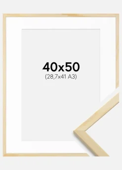 Ramme Galant Fyr 40x50 cm - Passepartout Hvid 29,7x42 cm (A3)