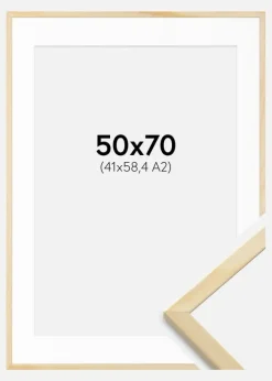 Ramme Galant Fyr 50x70 cm - Passepartout Hvid 42x59,4 cm (A2)