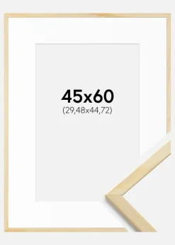 Ramme Galant Fyr 45x60 cm - Passepartout Hvid 12x18 inches