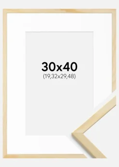 Ramme Galant Fyr 30x40 cm - Passepartout Hvid 8x12 inches