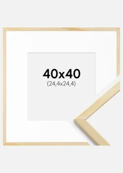 Ramme Galant Fyr 40x40 cm - Passepartout Hvid 10x10 inches