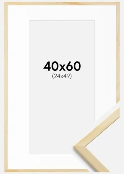 Ramme Galant Fyr 40x60 cm - Passepartout Hvid 25x50 cm