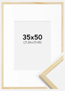 Ramme Galant Fyr 35x50 cm - Passepartout Hvid 9x12 inches