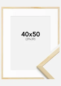 Ramme Galant Fyr 40x50 cm - Passepartout Hvid 30x40 cm