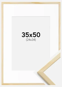 Ramme Galant Fyr 35x50 cm - Passepartout Hvid 25x35 cm