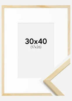 Ramme Galant Fyr 30x40 cm - Passepartout Hvid 18x27 cm