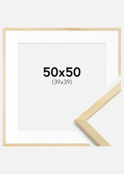 Ramme Galant Fyr 50x50 cm - Passepartout Hvid 40x40 cm