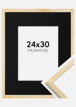 Ramme Galant Fyr 24x30 cm - Passepartout Sort 6x8 inches