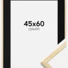 Ramme Galant Fyr 45x60 cm - Passepartout Sort 35x50 cm
