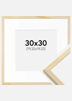 Ramme Galant Fyr 30x30 cm - Passepartout Hvid 8x8 inches