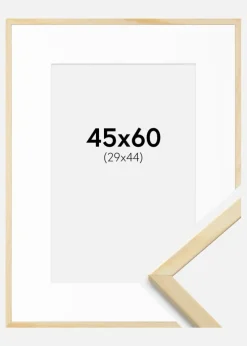 Ramme Galant Fyr 45x60 cm - Passepartout Hvid 30x45 cm