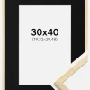Ramme Galant Fyr 30x40 cm - Passepartout Sort 8x12 inches