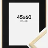 Ramme Galant Fyr 45x60 cm - Passepartout Sort 32x45 cm