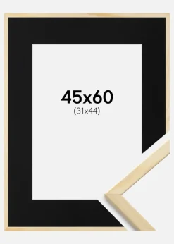 Ramme Galant Fyr 45x60 cm - Passepartout Sort 32x45 cm