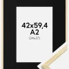 Ramme Galant Fyr 42x59,4 cm (A2) - Passepartout Sort 25x38 cm