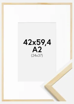 Ramme Galant Fyr 42x59,4 cm (A2) - Passepartout Hvid 25x38 cm