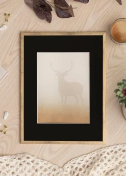 Ramme Galant Guld 30x40 cm - Passepartout Sort 8x12 inches