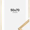 Ramme Galant Guld 50x70 cm - Passepartout Hvid 40x60 cm