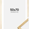 Ramme Galant Guld 50x70 cm - Passepartout Hvid 42x59,4 cm (A2)