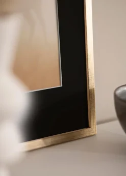 Ramme Galant Guld 40x50 cm - Passepartout Sort 30x40 cm