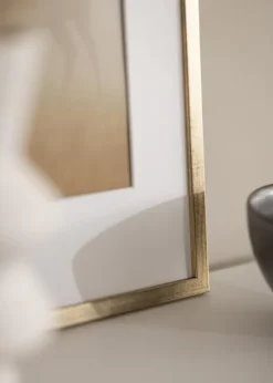Ramme Galant Guld 40x50 cm - Passepartout Hvid 12x16 inches