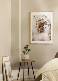 Ramme Galant Guld 40x50 cm - Passepartout Hvid 27,5x37 cm