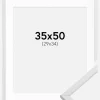 Ramme Galant Hvid 35x50 cm - Passepartout Hvid 30x35 cm