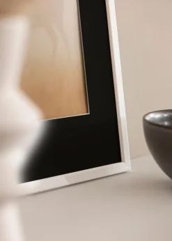 Ramme Galant Hvid 35x50 cm - Passepartout Sort 10x15 inches