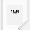 Ramme Galant Hvid 13x18 cm - Passepartout Hvid 10x12 cm