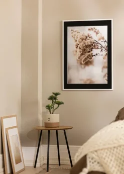 Ramme Galant Hvid 50x70 cm - Passepartout Sort 16x24 inches