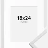 Ramme Galant Hvid 18x24 cm - Passepartout Hvid 13x17 cm