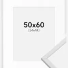 Ramme Galant Hvid 50x60 cm - Passepartout Hvid 35x45 cm