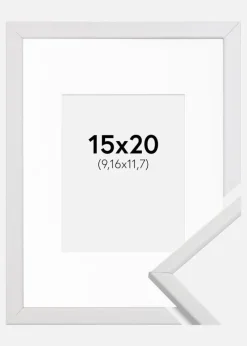 Ramme Galant Hvid 15x20 cm - Passepartout Hvid 4x5 inches
