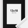 Ramme Galant Hvid 13x18 cm - Passepartout Sort 9x12 cm