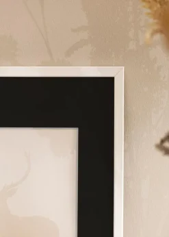 Ramme Galant Hvid 40x60 cm - Passepartout Sort 25x50 cm