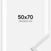 Ramme Galant Hvid 50x70 cm - Passepartout Hvid 42x59,4 cm (A2)
