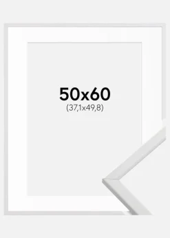 Ramme Galant Hvid 50x60 cm - Passepartout Hvid 15x20 inches