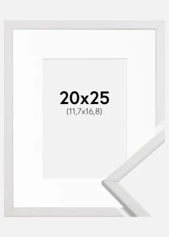Ramme Galant Hvid 20x25 cm - Passepartout Hvid 5x7 inches