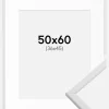 Ramme Galant Hvid 50x60 cm - Passepartout Hvid 37x46 cm