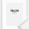 Ramme Galant Hvid 18x24 cm - Passepartout Hvid 13x18 cm